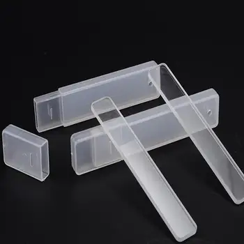 

Mini Portable Clear Glass Nail File Rectangle Manicure Polisher Buffer Double Side Sanding Buffer Block with Box