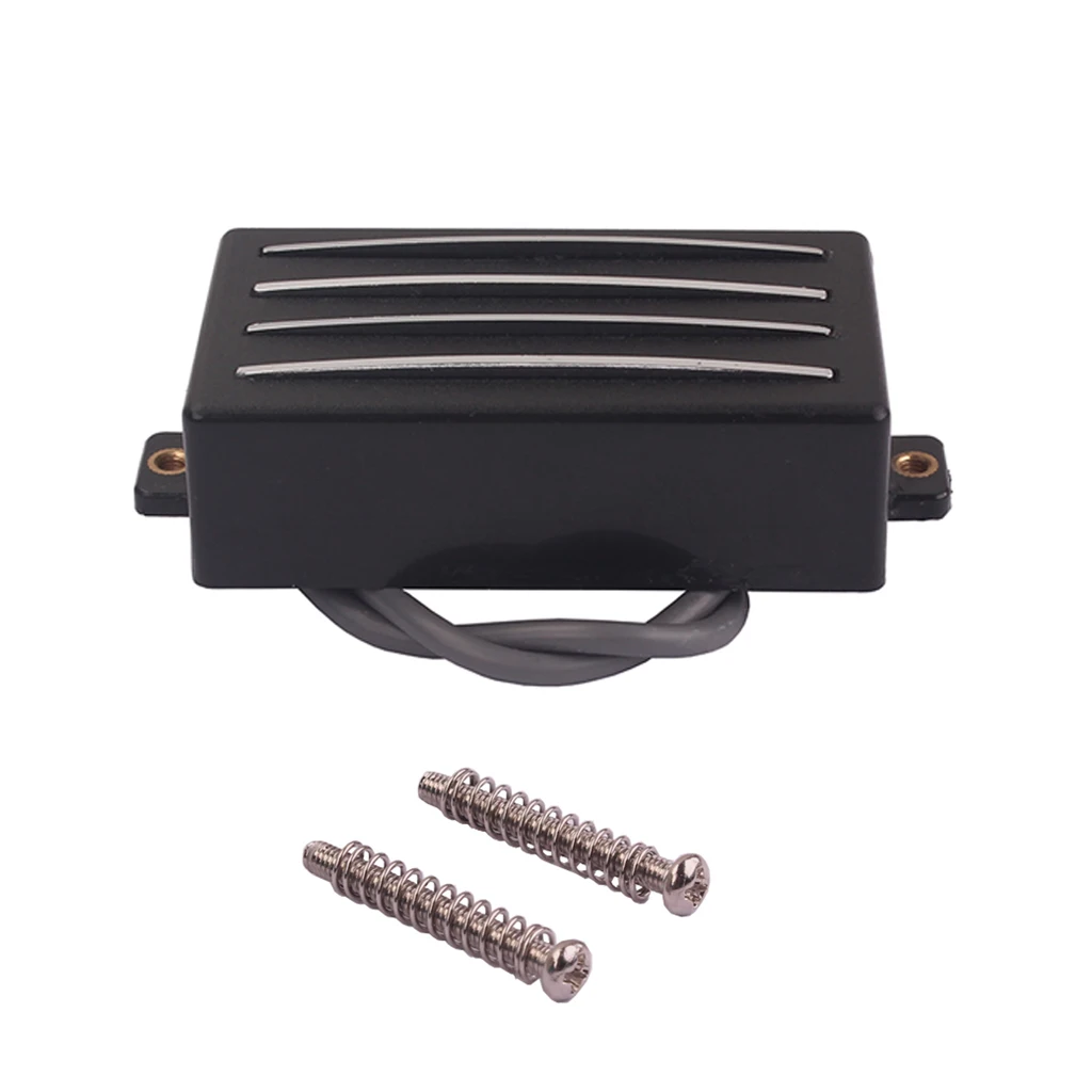 1Pc Black Quad Hot Rails Humbucker Pickup Copper for Cigar Box Guitar Replacement Parts