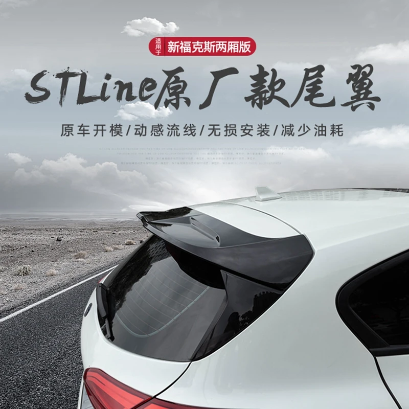 

For Ford Focus Spoiler 2019+ Focus Hatchback RS High Quality ABS Material Car Rear Wing Primer Color Rear Spoiler STLine style