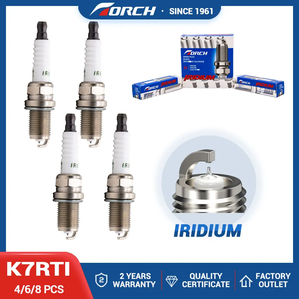 PIROKI pack Of 4-8) China Original Torch Iridium Spark Plugs K7rti