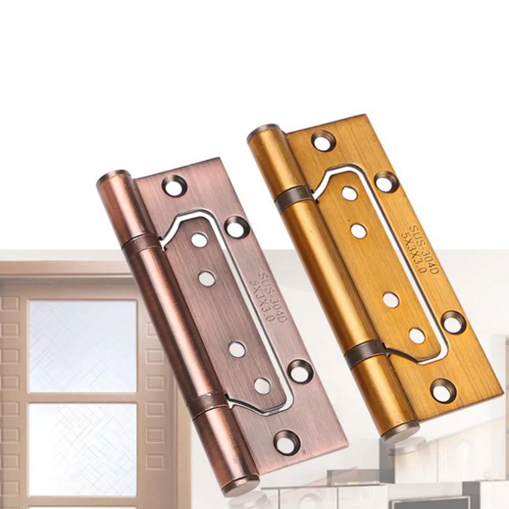 4 inch 2.0 Exquisitely Designed Durable Stainless Steel Free Slot Bearing Thickened 1PC/2PCS Mute Sub-door Hinge