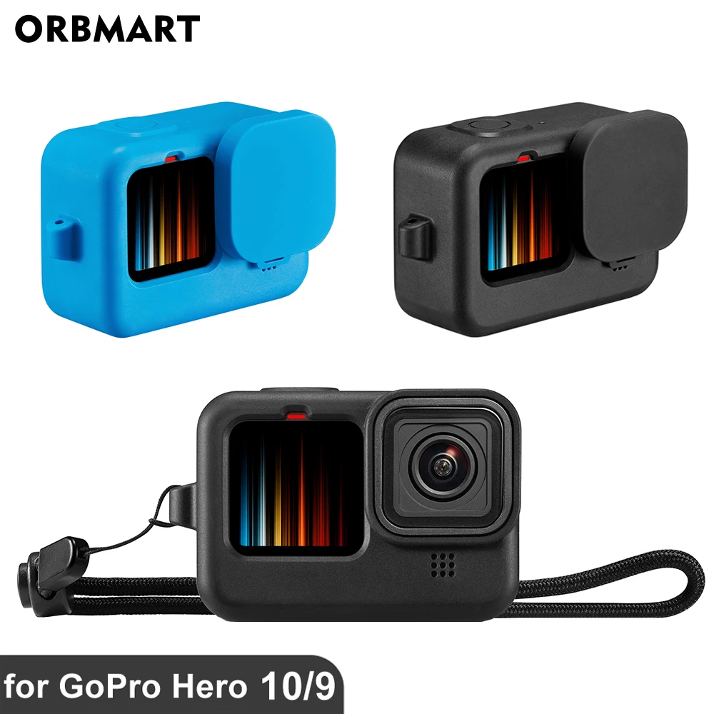 Per Gopro Hero 12 11 10 9 Custodia In Silicone Custodia Protettiva Per Copriobiettivo Gabbia Per Gopro Hero 9 Accessori Neri Go Pro 12 10 9 Gopro9