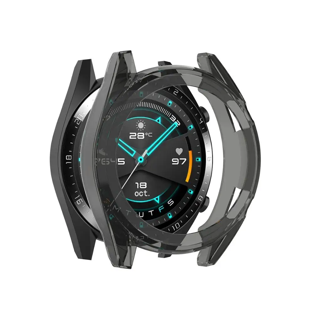 Новое поступление, Мягкий защитный чехол для huawei Watch GT 2 46 мм, чехол из ТПУ, бампер для часов GT 2 46 мм, защитная рамка для часов, аксессуары