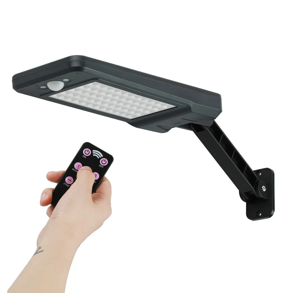 

60 LED Remote Control Solar Lights Outdoor Motion Sensor Night Security Waterproof Garden Wall Lamp LED Solar Street Light