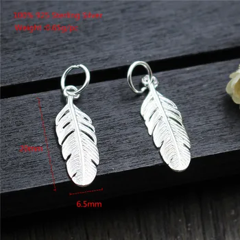 

Buyee 100% 925 Sterling Silver DIY Jewelry Findings Feather Pendant Charms Jewelry Accessories for Bracelet Necklace Wholesale