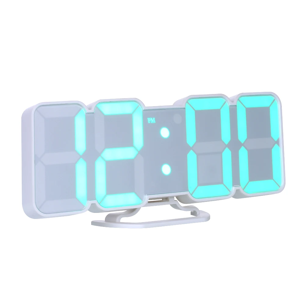 Электронный будильник, цифровые настольные часы, Улучшенный 3D беспроводной пульт дистанционного управления, RGB светодиодный Будильник, питание от USB, отображение температуры/даты