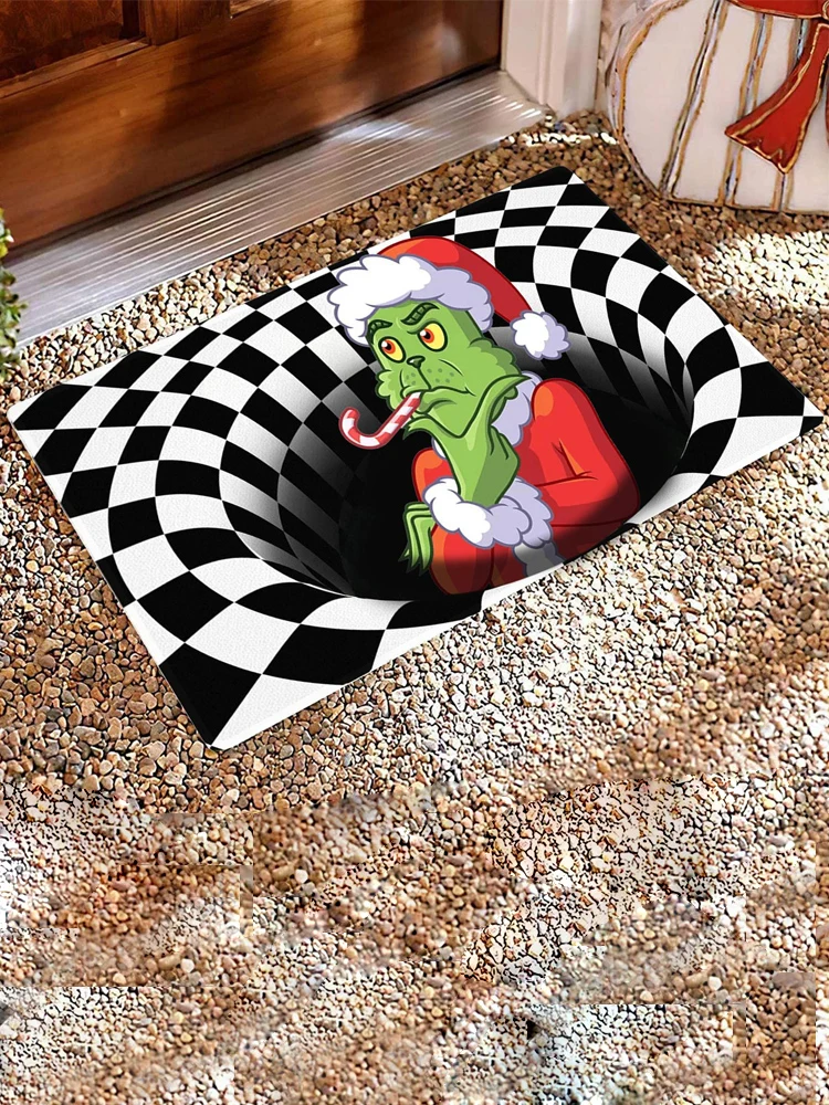 3D Grinchs Stole Room Trap Christmas Waterproof Fuuny Carpet Bathroom Decor Anti-Slip Kitchen Doormat Entrance Rugs | Дом и сад