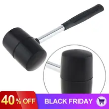 400 г Черный не эластичный резиновый молоток плиточный молоток DIY ручной инструмент с круглой головкой и нескользящей ручкой