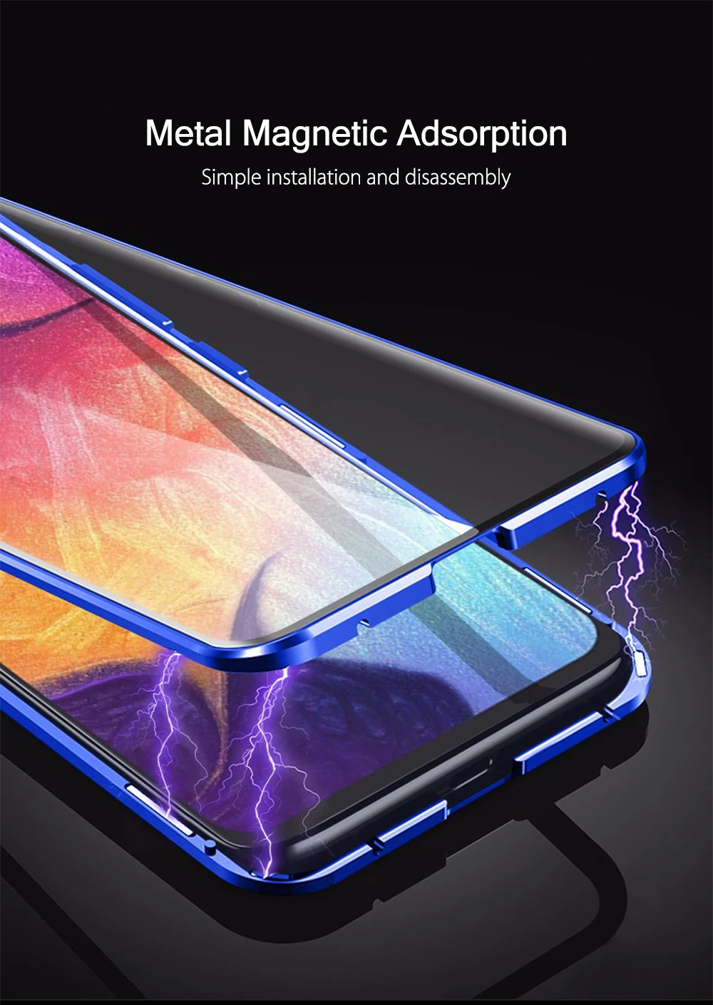 Магнитный чехол для samsung A50 A70 A30S A40, чехол из двустороннего стекла, полный защитный чехол для samsung Galaxy A50 A70 A30S A40, чехол