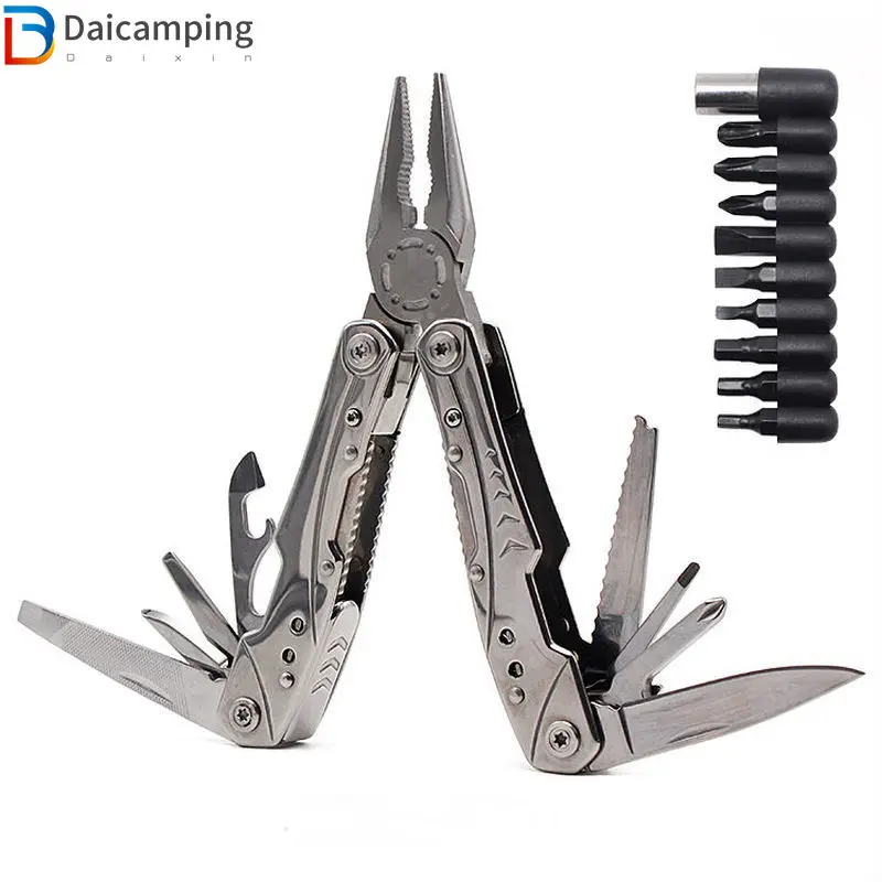 Portable Folding Plier Tools Set Outdoor Multifunction Pliers Survival