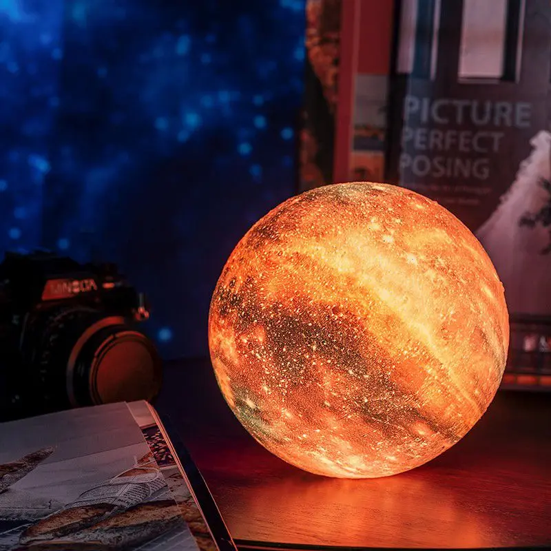 

1 pc 16 Colors Remote Control 3D Print Star Moon LED Night Light Colorful RGB Home Decor Galaxy Lamp
