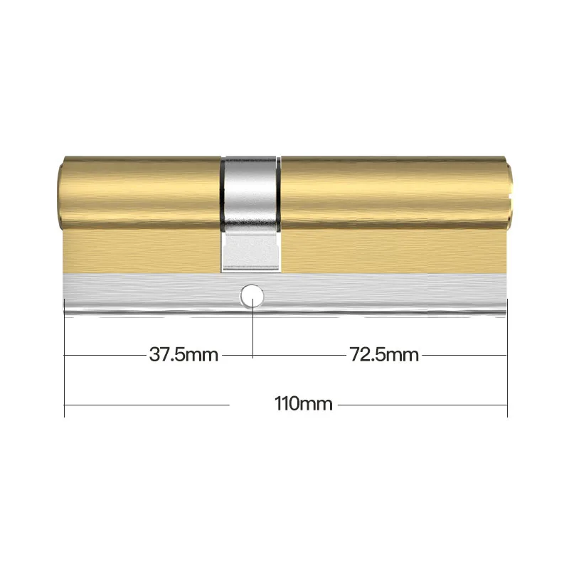 Европейский Американский стандарт Противоугонная сердцевина дверного замка ворота замок двери гостиной цилиндр из нержавеющей стали латунный замок 10 ключей - Цвет: 110mm37.5add72.5