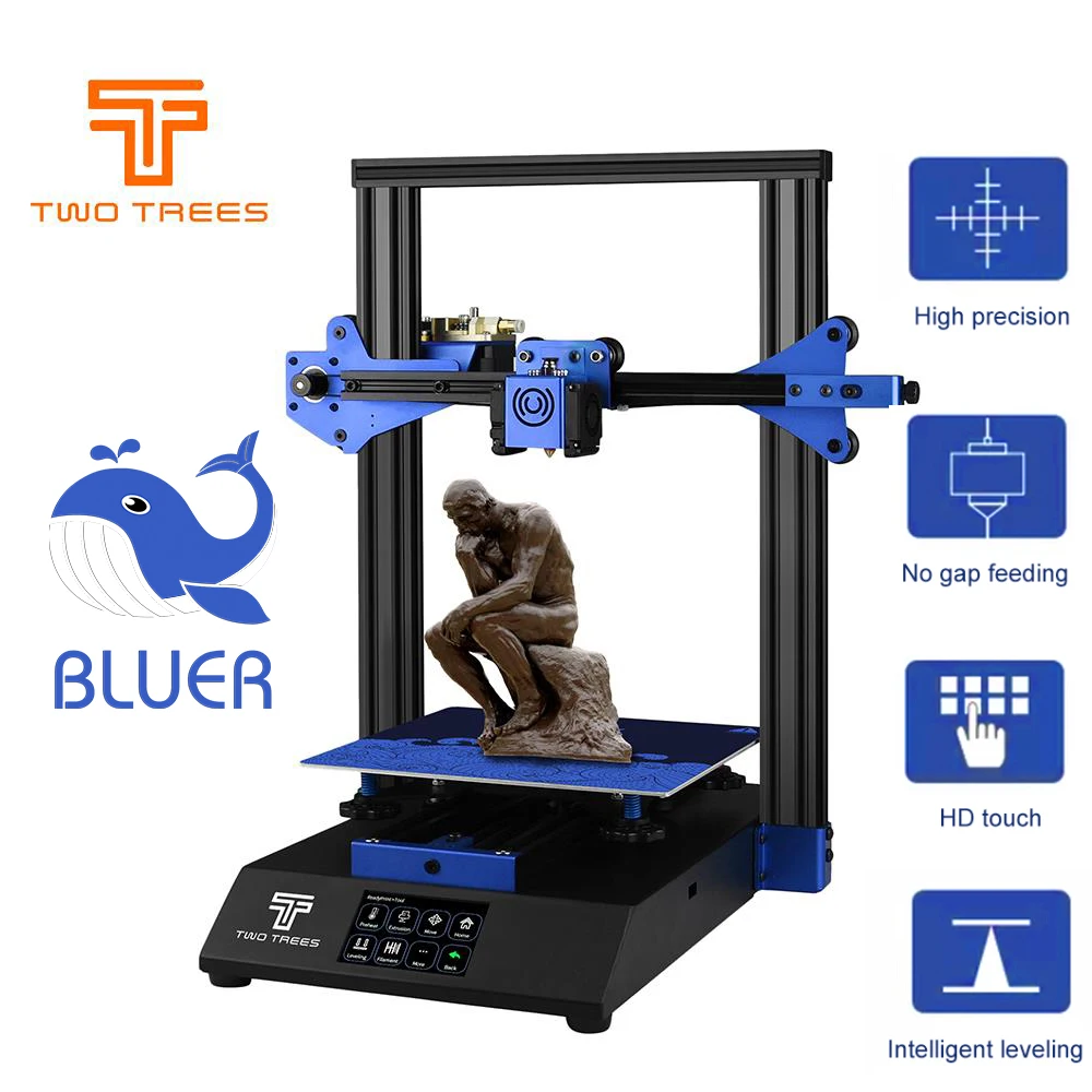 

3D Printer Bluer high precision auto leveling resume print tempered resume power failure large plus size Printer DIY KIT Hotbed