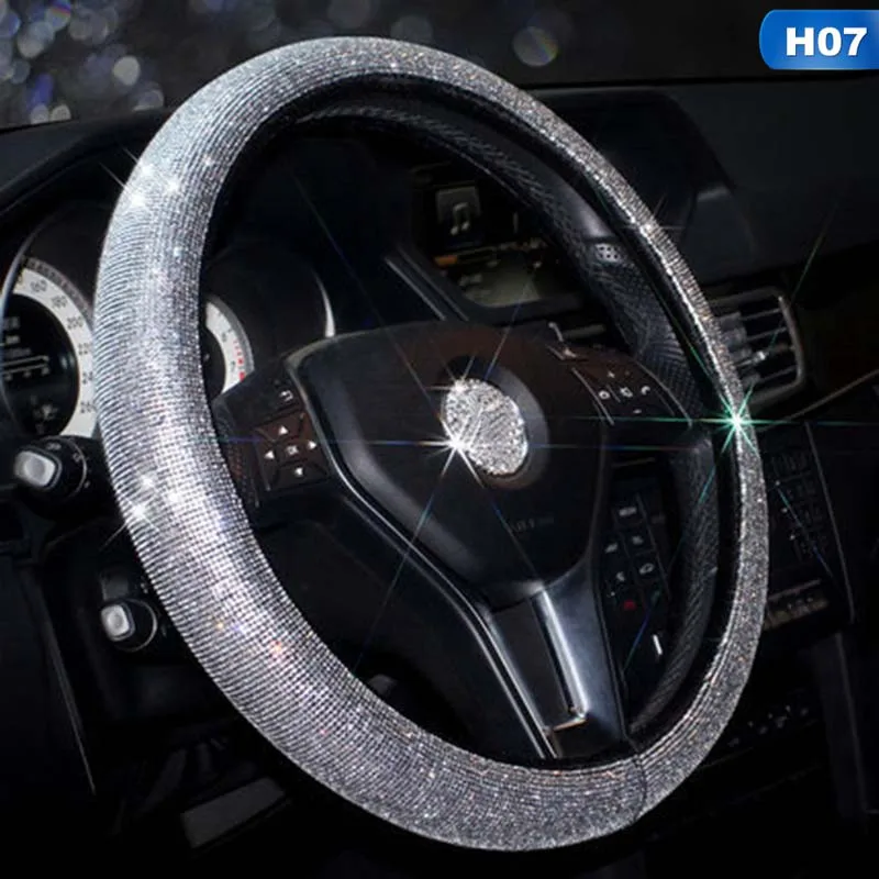 7 Стразы, хрустальные аксессуары для салона автомобиля, Алмазная крышка рулевого колеса, подушки для шеи, поясная поддержка, комплект ручного тормоза - Название цвета: 7