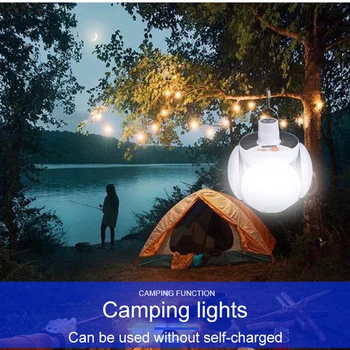 

Solar LED Light Bulb Water Resistant Portable Lights Hanging Lamp Emergency lighting for Outdoor Camping Courtyard Garden