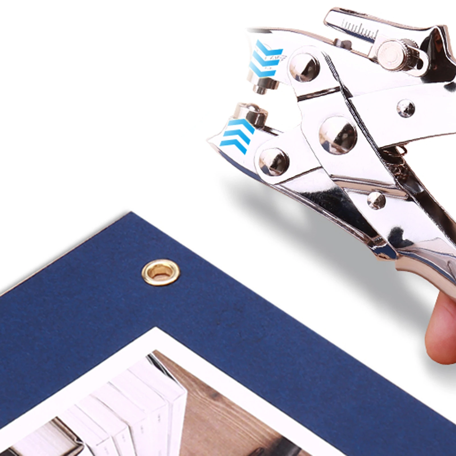 Stainless Steel Hole Puncher Heavy Duty 2 in 1 Household Garment Eyelet Leather Belt Card Shoe Setting Plier for Factory