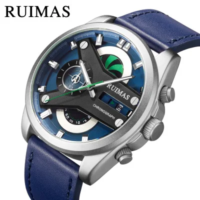 RUIAMS модные мужские часы в стиле милитари качества брендовые спортивные наручные