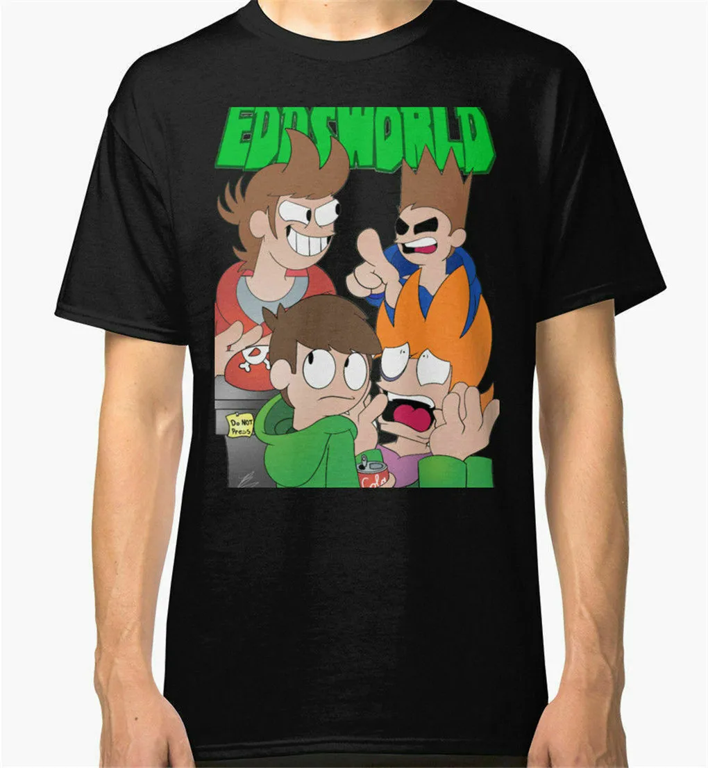 Редкие Eddsworld The End мужские и женские черные футболки S-2XL-3XL Верхняя одежда Топы |