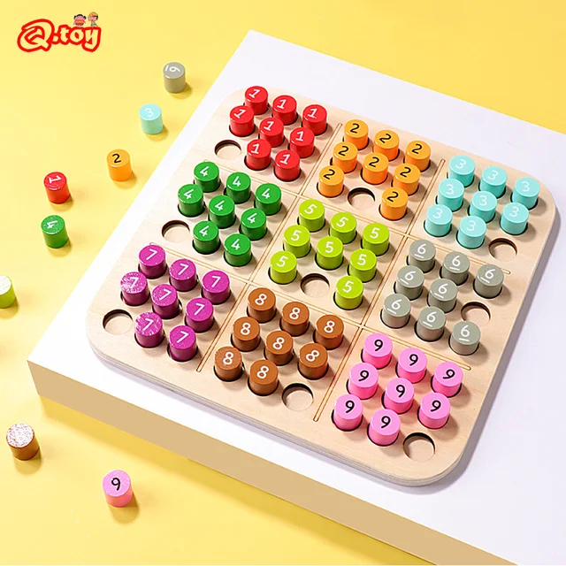 Tabuleiro de Sudoku Tabuleiro de Sudoku Tabuleiro de Quebra-cabeça  Pai-Filho Tabuleiro de Sudoku de Plástico Crianças Estudantes Brinquedo  Interativo de Jogo de Mesa(cor de rosa)