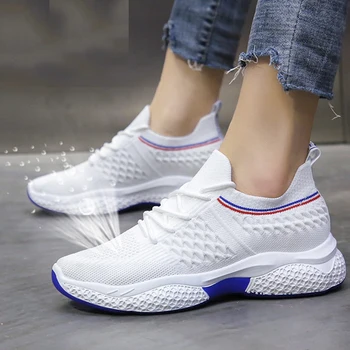 

SWQZVT Hot Sale Summer Women Sheos Fashion Designer Ladies Shoes Mesh Female Casual Flat Solid Color Women Sneakers Shoes