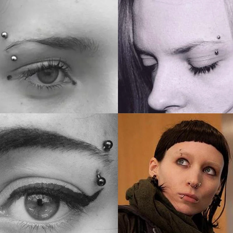 3 week eyebrow piercing, surgical steel, curved bar, saline spray :  r/Legitpiercing