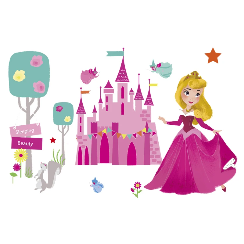 Disney Белоснежка Принцесса настенные наклейки детские комнаты мультяшное украшение для дома 20*30 см настенные наклейки ПВХ художественная Мураль Сделай Сам обои - Цвет: A021-P