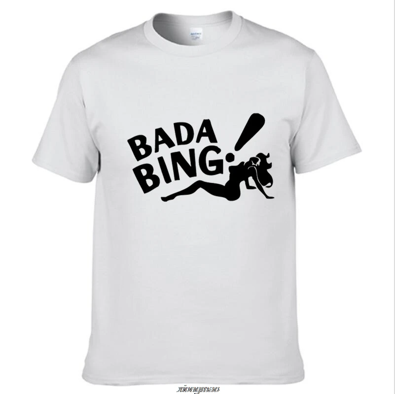 Bada Bing футболка сопрано фильм 3D печатная Футболка мужская 100% полосатые футболки
