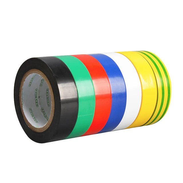1PC 10 Metri Forte Nastro Elettrico Colore Resistente All'usura Senza Piombo Isolamento Elettrico Nastro Elettrico PVC Ritardante Quarto 1