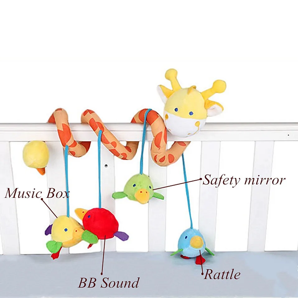 Детские игрушки 0-12 месяцев детская кроватка Мобильная кровать колокольчик погремушки обучающая игрушка для новорожденных подвесное сиденье в автомобиль детская кроватка спиральная коляска игрушка