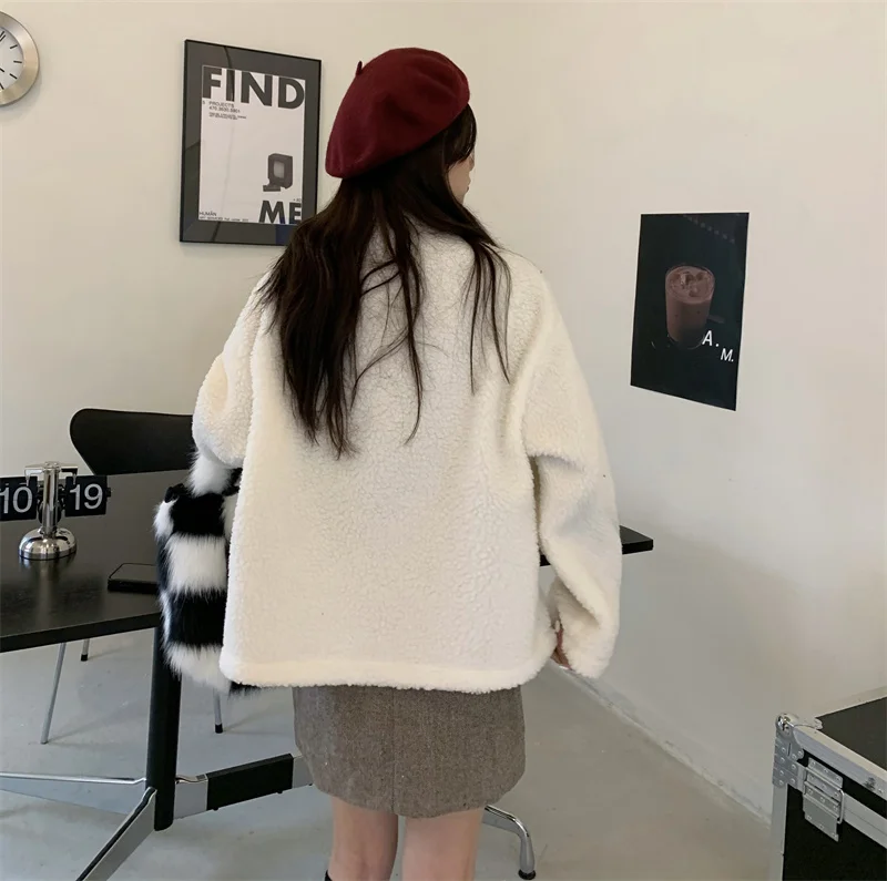 2021 Winter Thicken Warm Jacket Women Casual Fashion Lamb Wool Coat Comfortable Loose Jacket Women cardigan for women