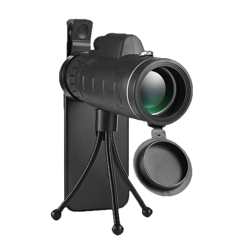 

40X60 Monocular BAK4 Monocular Telescope HD Vision Prism Scope With Compass Phone Clip Tripod for Outdoor Activities