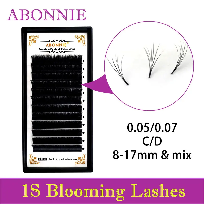 

Bloom Eyelash Automatic Flowering Lashes Easy Fan Lash Extension Self-making Fans volume Faux Mink Eyelashes Extension Cilia