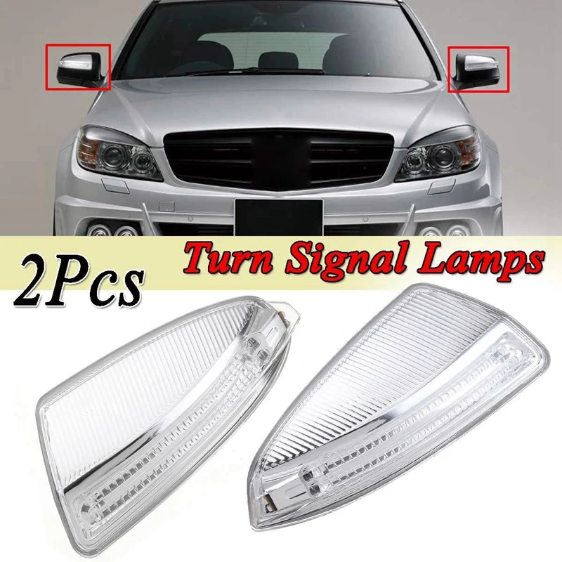 Левый/правый W204 Дверь Зеркало заднего вида указатель поворота бокового зеркала огни лампы для Mercedes для Benz Ml класс c-класс W204