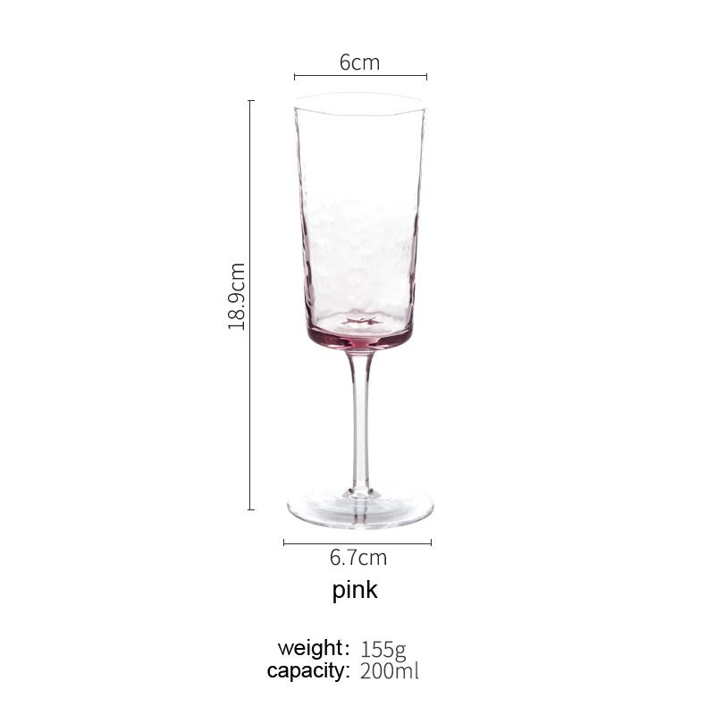 Champagne pink Европейские бокалы для вина, розовый зеленый восьмиугольный стеклянный Кубок для шампанского, бокалы для питья дома, чашка для воды, Креативные Свадебные стеклянные стаканчики - Цвет: Champagne pink