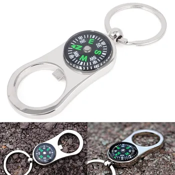 

New Creative Metal Bottle Opener Compass Keychain Keyring Keyfob Outdoor Camping Hot