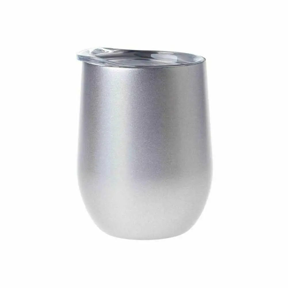 5 Stemless вино чай кофе чашка из нержавеющей стали Изолированная форма яйца пивная Питьевая чашка подарок металлический Кубок кружка с крышкой - Цвет: 5