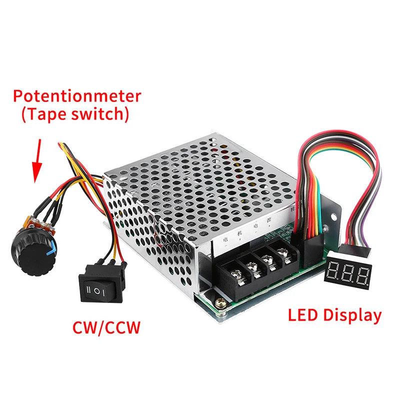 Контроллер скорости двигателя DC 10 V-55 V CW CCW Реверсивные переключатели с цифровым дисплеем Pinpoint регулятор LB88