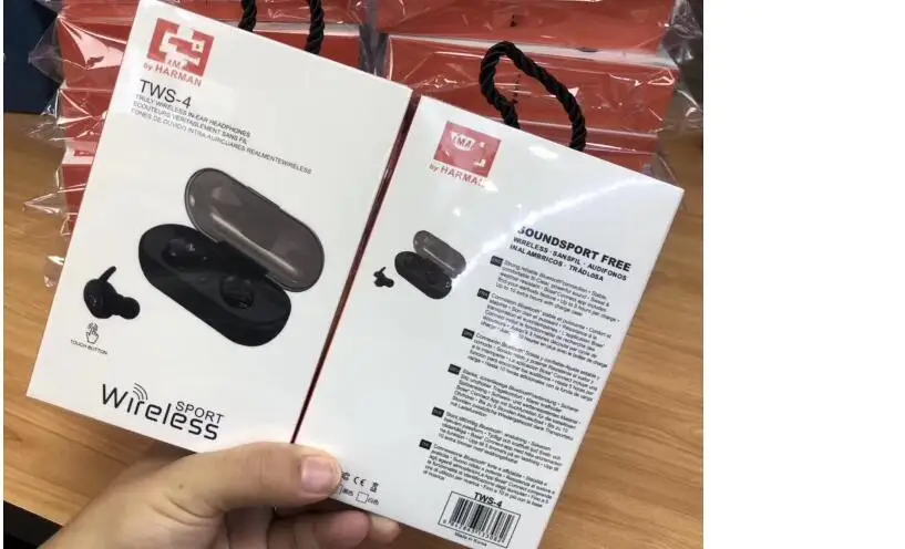 TWS4 Mini TWS беспроводные Bluetooth наушники 5 0 Автоматическое Сопряжение спортивные с