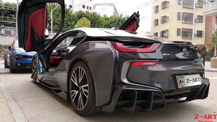 2014 2019 Z ART для BMW I8 боковые лезвия из углеродного волокна юбки боковая губа боковой
