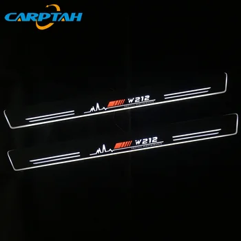 

4PCS Acrylic Moving LED Welcome Pedal Car Scuff Plate Pedal Door Sill Pathway Light For Mercedes Benz W212 E280 E300 2009 - 2019