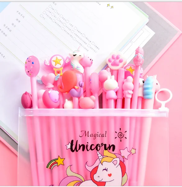 13 Creative 20Pcs/Set Lovely Girl Pink Cartoon Gel Pen Combination Suit Netural Black 0.5mm Signature Pen 100pcs/Lot/5Sets GP567 - Цвет: 13