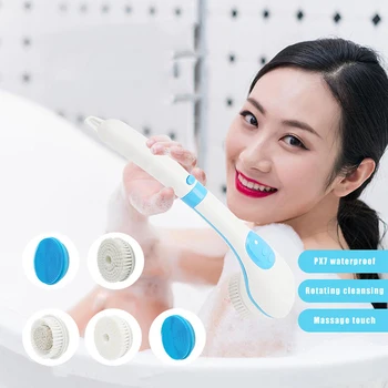 

5 In1 Electric Back Bath Brush Home Cleaning Massage Shower Brush Clean System Bath Brush Scrub Skin Massage Health Care Tool