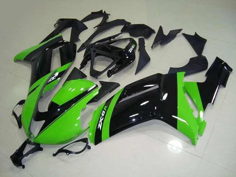 ABS Обтекатели комплект подходит для Kawasaki Ninja ZX-6R 2007 2008 636 6R 07 08 Кузов Набор на заказ Свободный гоночный велосипед