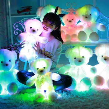 

Luminous 35/50/70cm Creative Li·ht Up LED Teddy Bear Stuffed Animal Plush Toy Colorful Glowing Teddy Bear Christmas Gift for Kid