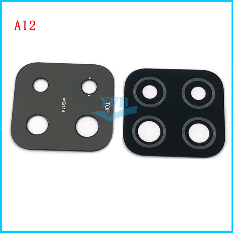 2PCS For Samsung Galaxy  A12 A42 A31S Back Rear Camera Glass Lens With Adhesive Replacement Parts