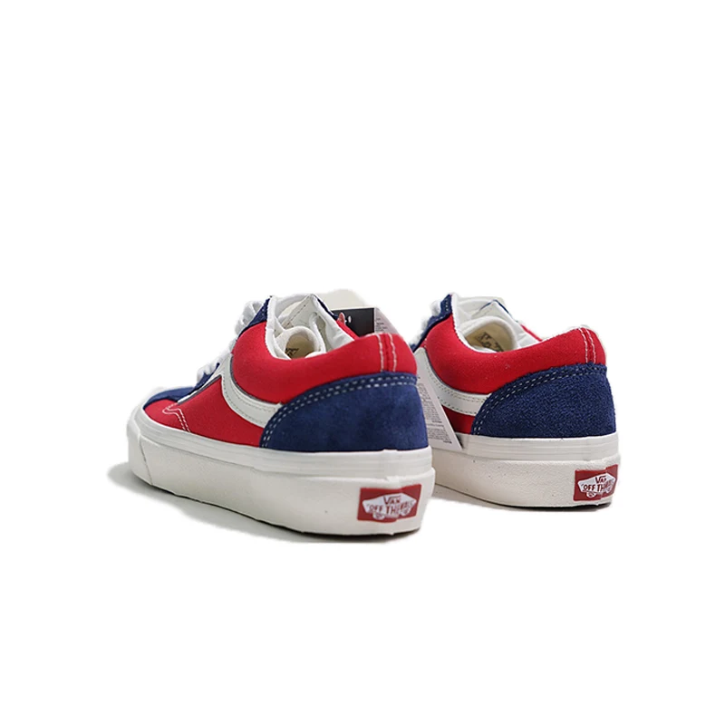 Vans vast OG style 36, мужская и женская обувь, оригинальная аутентичная Классическая обувь в стиле ретро с низким берцем, темно-синий и красный цвета, новинка, VN0A3DZ3UBL