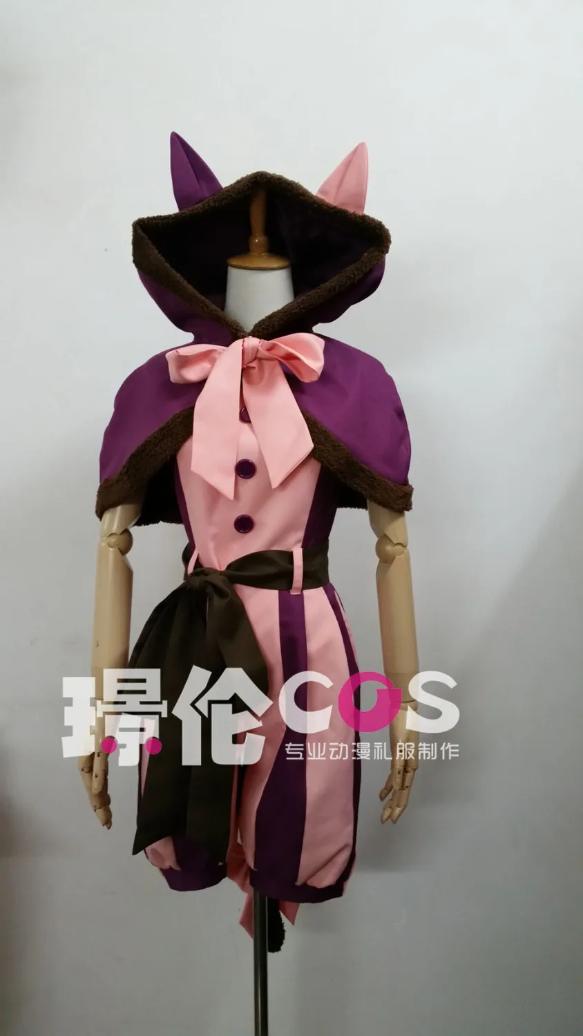 Алиса приключения в стране чудес Чеширский кот Косплей Костюм с шапкой