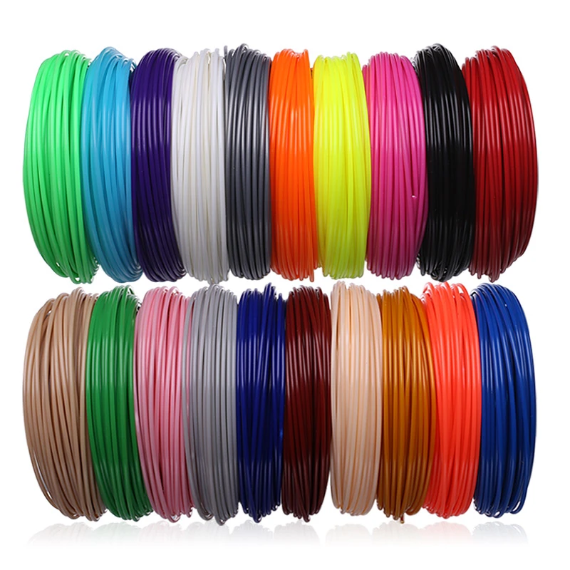 3D Printer Filaments 200 Meters 20 colors 3D Printing Pen Plastic Threads Wire 1.75 mm Printer Consumables 3 D Pen Filament ABS