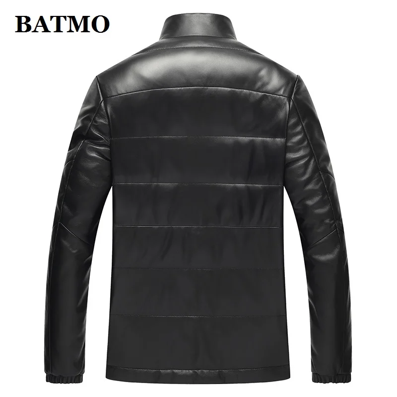 Мужская Натуральная кожа BATMO мужские тонкие Куртки из натуральной овчины и 90%
