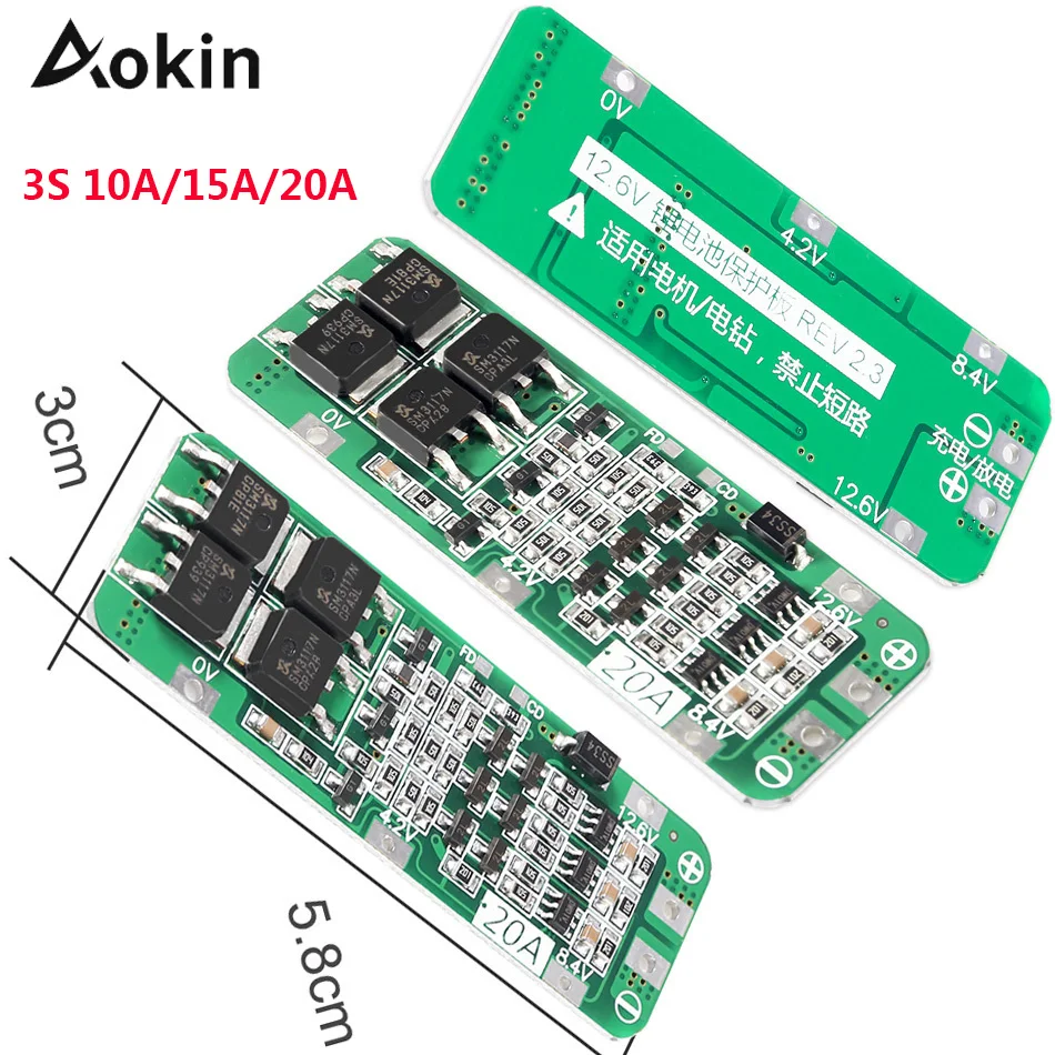 1S 2S 3S 4S 3A 20A 30A Li ion Lithium Battery 18650 Charger PCB BMS Protection Board For Drill Motor Lipo Cell Module|Battery Accessories| - AliExpress